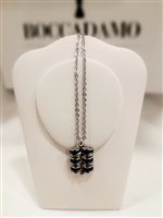 Collana Boccadamo Uomo in Acciaio Cristallo AGR030B - AGR030B